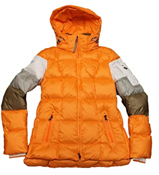 Bogner DENA D Veste de ski pour femme Orange Blanc