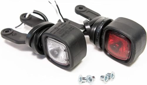 Web Truck 2 x LED feu de gabarit Feu de position suspendu petit feu de position 12-24V, 2 couleurs : blanc, rouge, pour camion voiture remorque, remorque, caravane etc.