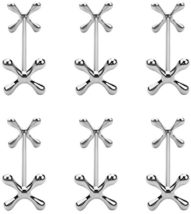 Qezodsx 6 Pezzi Bacchette nel Lega di Resto Cucchiai Supporto Forchette Coltelli Supporto Rack Supporto Metallo Artigianale Decorazione della Tavola