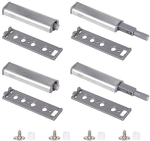 GoldRock Drucktüröffner Push to Open Türöffner, 4 Stück Schranktür Dämpfer, Schrank Türöffner Tip On, Türen Möbel Schubladen Schranktür Magnetschnäpper Drucktüröffner, Druckschnapper Öffner Druck