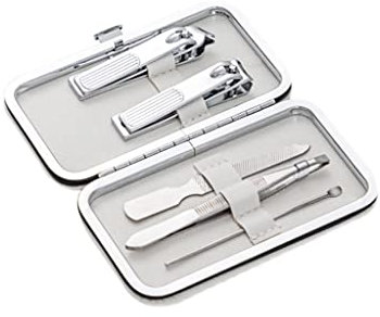 Set de Manicura Pedicura Conjunto de colecciones de uñas de 5 piezas Conjunto de uñas portátil Decoración de la decoración Conjunto de belleza de cuidado personal con mini caja portátil Manicura Pedic