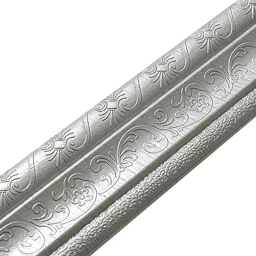 BordüRe Selbstklebend Selbstklebende Tapetenbordüre, 3D-Peel & Stick-Kronenformteil, flexible, wasserdichte Wand-Taillenlinie for Home-Office-Hotel-Dekor Selbstklebende BordüRe ( Color : Light Grey )