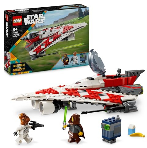 LEGO Star Wars Le Chasseur Stellaire de Jedi Bob - Véhicule à Construire pour Enfants - Vaisseau en Briques avec Minifigurines à Collectionner - Cadeau pour Les Filles et Les Garçons dès 8 Ans 75388