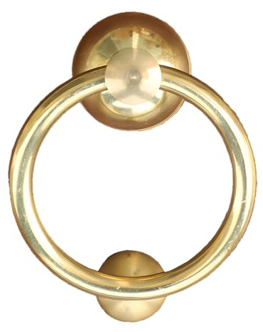YXLYFDLY llamador Puerta Exterior Tirador de Anillo de Puerta de Bronce, Aldaba de Puerta Decorativa Y Tirador de Puerta Vintage, No Se Deforma Fácilmente(Gold,8cm/3.14in)