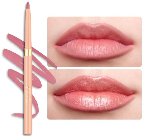 OULAC Matita Labbra Rosa Opaco, Lipliner Impermeabile Dura 12 Ore +, No-Transfer, Altamente Pigmentate, Liscio, per Contornare le Labbra, Vegan (L01) Dusty Rose