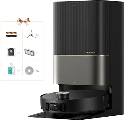 DREAME X50 Ultra Complete Robot Aspirapolvere, Sistema di Aggiramento Ostacoli AI e Navigazione a 360°, Aspirazione Fino a 20.000 Pa, Pulizia Profonda da Bordo a Bordo, Spazzola Districante