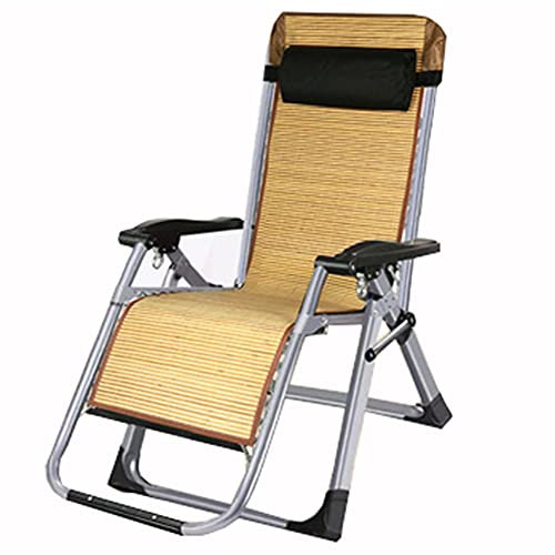 SZITW Gepolsterter Loungesessel mit Schwerelosigkeitseffekt, verstellbare Liegefläche, verstellbare Kopfstütze für den Außenbereich, Hof, Veranda, Lounge-Terrassenstühle im Freien (Farbe: B Schwar