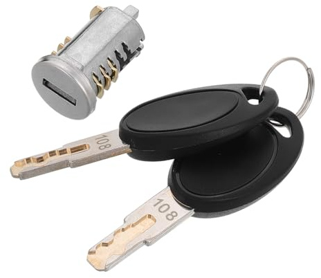EXAOMBLE Cylindre De Serrure pour Camping-Car Et Remorque Barillet De Serrure Métallique pour Porte Passager Compartiment De Rangement Et Entrée D’Eau Voyage Et Longue Distance 1 Cylindre 2 Clés