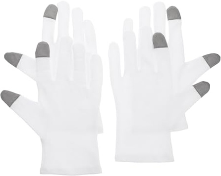 TOVINANNA 2 Pares Guantes hidratantes para dormir guantes de hombre guantes humectantes de algodón Guantes hidratantes durante la noche guantes de algodón spa guantes de noche spandex