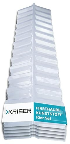 KAISER plastic® Firsthaube Klar | Wellplatten Dach Abdeckung, Welldach Kunststoff | Dachplatten wetterfest | Überdachung | Trapez 76/18 – 30 x 98,5 cm | 5 Stk.