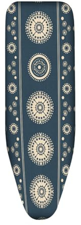 Housse Table à Repasser 120x40 Bleu Jaune Taille Universelle, avec Rembourrage, Cordon de Serrage, résistant aux brûlures et à la saleté, Durable et Facile à Installer