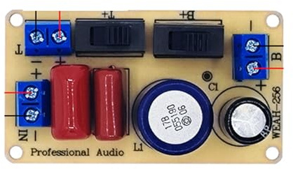 Xanorrg Kits De Cruces Altavoces Profesionales Divisor Frecuencia 2 Vías para Claridades Sonido Superiores Módulo Altavoces Bricolaje