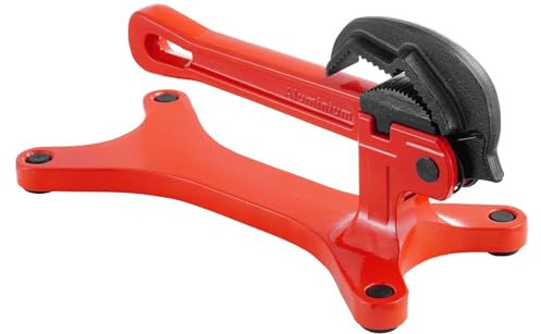 Alwalkee Portable Pipe Vise, 1/8-1-1/2 Capacity Lightweight Aluminum, Non-Slip Jaw Pipe Clamp for Plumbing, HVAC & DIY