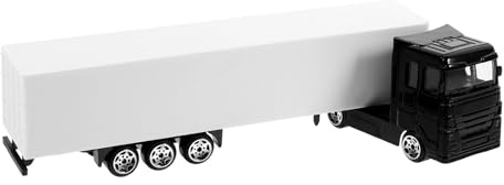 NOLITOY Mini Alloy Container Truck Model for Toddlers, Realistic Friction-powered Construction Toy Vehicle, Black Suitable for Pretend Play and Early Learning