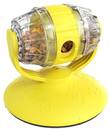Jouet Distributeur de friandises pour Chat – Mangeoire à roulettes réglable Durable | de Casse-croûte à Alimentation Lente | Outil interactif d'entraînement de récompense pour l'enrichissement