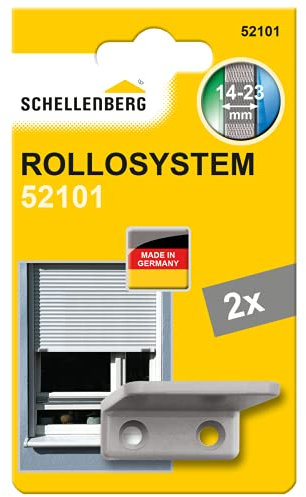 Schellenberg 52101 Stop Angle for Roller shutters, Prevents Complete retraction of The Shutter, 2 Pieces, Screws Included, Grey