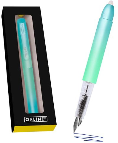 Online Füllhalter magiXX Turquoise Dream I Füller mit radierbarer, blauer Tinte I inkl. 4 magiXX Patronen I Schreiben, radieren & korrigieren in einem I Füllfederhalter als Geschenk für Schule & Uni