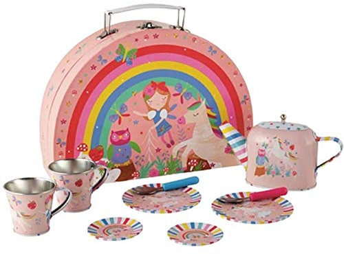 Floss & Rock 10 Piece Rainbow Fairy Tin Tea Set