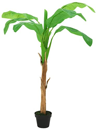 vidaXL Konstgjort bananträd i kruka 180 cm grön