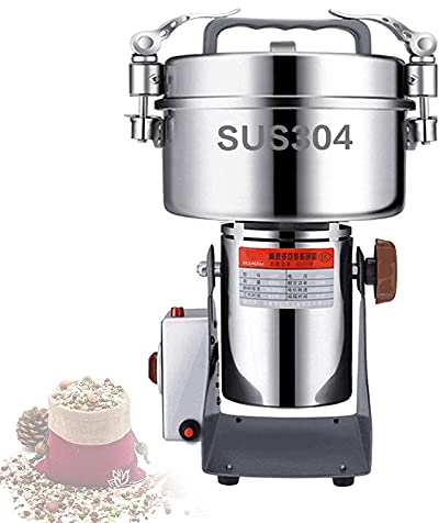 MAIES Automatic Brewing Coffee Grinder Electric Grain Mill Grinder 30STAINLESS Steel Pulverizer Commercial Swing Type Powder Machine for Dry Material Cereals Herb Spice Pepper Coffe