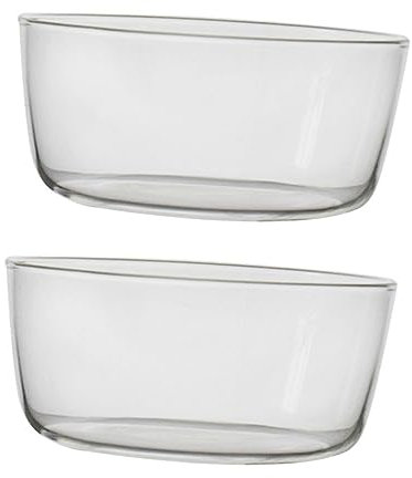 BESTonZON 2pièces Bol à Pudding Transparent Pour Desserts Récipient Multi-usage Pour Four Pour Oeufs Cocotte Fruits Et Salades Pratique Et Élégant