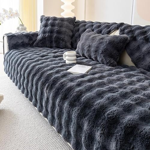 YWQJL Sofabezug 1 2 3 4 Sitzer Sofaschoner rutschfest Couchbezug L Form Waschbarer Dekor Perim Sofa Decken Sofaschutz Katze Hund Decke Doppelseitiger Gesteppter(D-6,70x70cm)