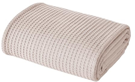 Modern Threads 100% Cotton Waffle Thermal Blanket, Blush, Full/Queen