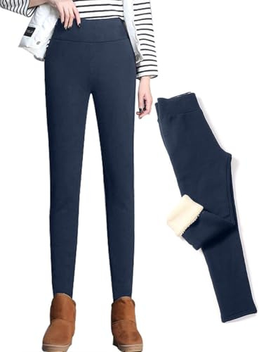 CheChury Leggings Donna Invernali Leggins Felpati Termici Foderato in Pile Caldi Collant Pantaloni Vita Alta Fodera in Caldo Fitness Yoga Controllo della Pancia Elastici Leggins Sportivi Eleganti