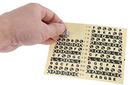 1 Adesivo per Note Sulla Tastiera della Chitarra, Etichetta per Scala Musicale, Parti di Chitarra per Esercitazioni per Principianti, Adesivo per l'apprendimento della Scala di