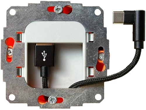 USB-Unterputz Netzteil 12W | zur dauerhaften Stromversorgung von Tablets & USB-Geräten | Ladegerät kompatibel mit Samsung Tab, Lenovo Tab und vielen weiteren Tablets und iPads | inklusive USB-Kabel