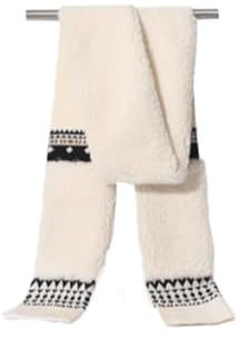 ARYU Wollschal für Herren, Herbst, Winter, verdickt, warm, kariert, gestreift, Wollschal, Geschenk-Box, Lammwolle - schwarz, 30×180cm