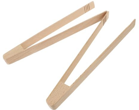 Cabilock 2stücke Holz-lebensmittelzange Mit Multifunktions-lebensmittelklemmen Für Steak Und Brotgrill Inklusive Steakzangen Und Brotzangen Für Sicheres Servieren Und Grillen