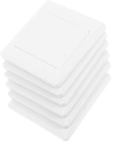 OSALADI 6 Stück Weiße Steckdosenabdeckungen Typ 86 Feuchtigkeitsbeständige Led Wandplatten Unterputz Verteilerdosen Abdeckung Verschleißfeste Kabelwandplatten Für Innenräume