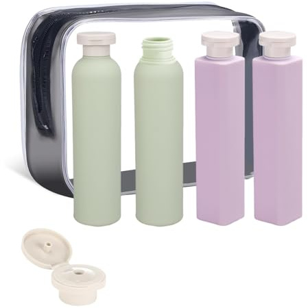 ChAusa 3 Piezas Botella Exprimible con Tapa Abatible 300ml Recipientes