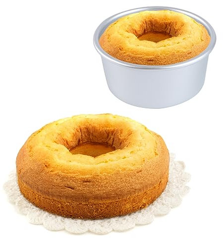 HOLIDYOYO 2piezas Molde Redondo De Aluminio Para Tartas Antiadherente Desmontable Base Para Mini Pasteles Hornear Fácil Molde Repostería