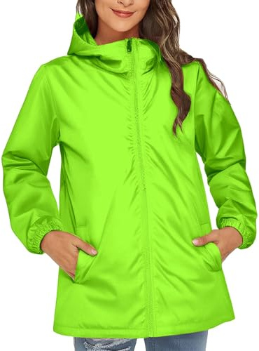 Damen Wasserdichte Faltbar Regenjacke mit Kapuze, Leicht Atmungsaktive Windbreaker Jacke, Fahrradjacke für Frauen Fahrrad Sport Outdoorjacke,Fahrrad Regenjacke Damen,Für Frauen im Freien geeignet