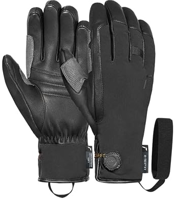 Reusch Explorer Fidlock R-TEX XT Unisex Winterhandschuhe – wasserdichte, Winddichte & atmungsaktive Skihandschuhe für Damen & Herren – Warm, Ziegenleder-Innenhand, Magnetverschluss
