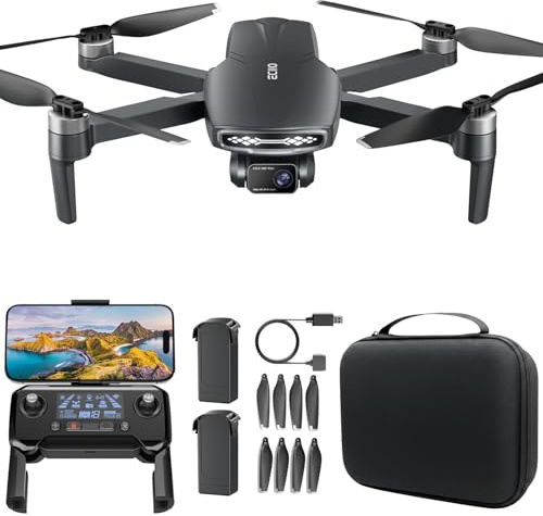 GPS Drone with Camera for Adults 4k,Brushless Motor, Auto Return Home, Follow Me,Optical Positioning,5G FPV Video Transmission,120°FOV Camera, 90°Adjustable Lens,2Batteries, Carrying Case,Under249g