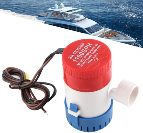 ACOGEDO Pompa di Sentina Sommergibile 1100 GPH Accessorio per Barche Marine G1100? 01 e Motore Robusto Lungo in Acciaio Inossidabile Elettrico Pesante Ha un Servizio Affidabile per l'uso (24V)