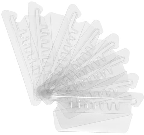 OATIPHO Set di Linguette in Pvc Trasparente per Cartelle Sospese Piccole, Divisori Schede Staccabili per Organizzazione Documenti Ufficio e Archiviazione File
