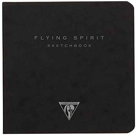Clairefontaine 975806C Flying Spirit Skizzenheft (10,5 x 10,5 cm, 50 Blatt, 90 g, elfenbeinfarbiges Papier, ideal für Notizen, trendig, mit goldenem Aufdruck, zufällig sortiert) 1 Stück