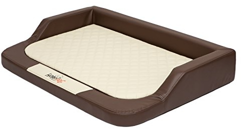 DOGGY Hobbydog XXL Melbrb3 Hobbydog XXL 120 X 80 (R3) Hundebett Medico Lux (Kunstleder) Braun - Beige Mit Ortopädische Viscomatte, XXL, Braun - Beige