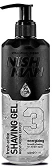 NISHMAN Rasiergel 03 - Easy Shave 400ml - Für eine Sanfte Rasur, Feuchtigkeitsspendend und Pflegend - Perfekter Schutz für Glatte Haut - Frischer und Lang anhaltender Duft - Männerpflege