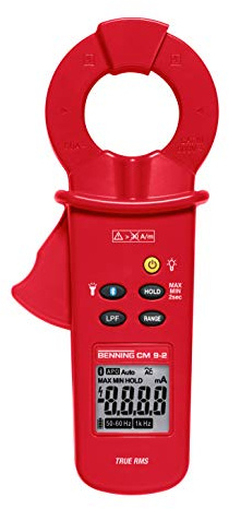 Benning CM 9-2, TRUE RMS Leckstromzange mit 1 µA AC Auflösung im 6 mA Messbereich sowie Bluetooth®-Funktion und App, 044685
