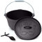 BBQ-Nerd Dutch Oven Starter 7,2L mit Füßen - bereits eingebrannt - preseasoned - Gusseisen Feuertopf, Bräter mit Deckel inkl. Deckelheber - Feuerfester Grill & Camping Kochtopf, Grilltopf