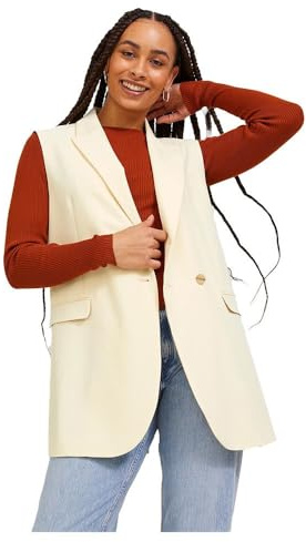 Jack & Jones Damen Jxmary Sl Blazer Sn Blazer, Seedpearl , L