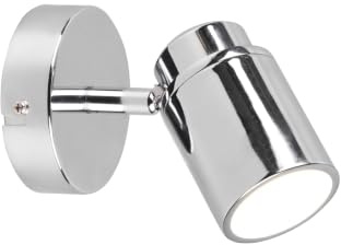 Badezimmerlampe Wandstrahler 1-flammig Silber Chrom schwenkbar, IP44 |