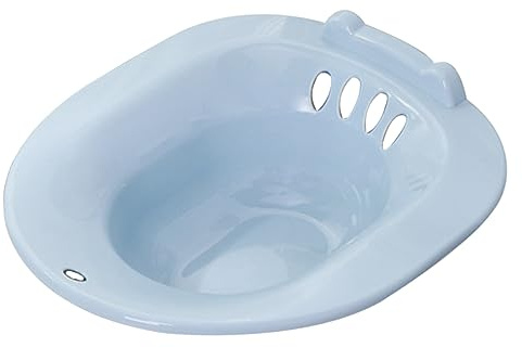 Sitz Bath for Toilet Seat - Postpartum Care Basin for Women Hemorrhoids Relief Hip Bath Wash Basin Ideal for Pregnant Women and Post-Episiotomy Patients Blue