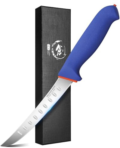 DRAGON RIOT Ausbeinmesser profi, 6 Zoll Fleischmesser Flexibel Metzgermesser, Grillmesser scharf Fleisch, Outdoor-Messer für Küche Chef Grill