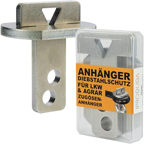 PRODUDA Antivol de remorque antivol pour Camion, remorque, œillet de Traction de 40 mm à 50 mm, en Acier Inoxydable, Peu encombrant, emboîtable, boîte de Rangement pour Une Manipulation Propre